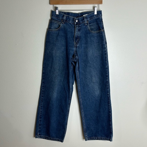 Vtg Levi’s dry good darkwash wide leg denim jeans size 26” 14r - Picture 1 of 12